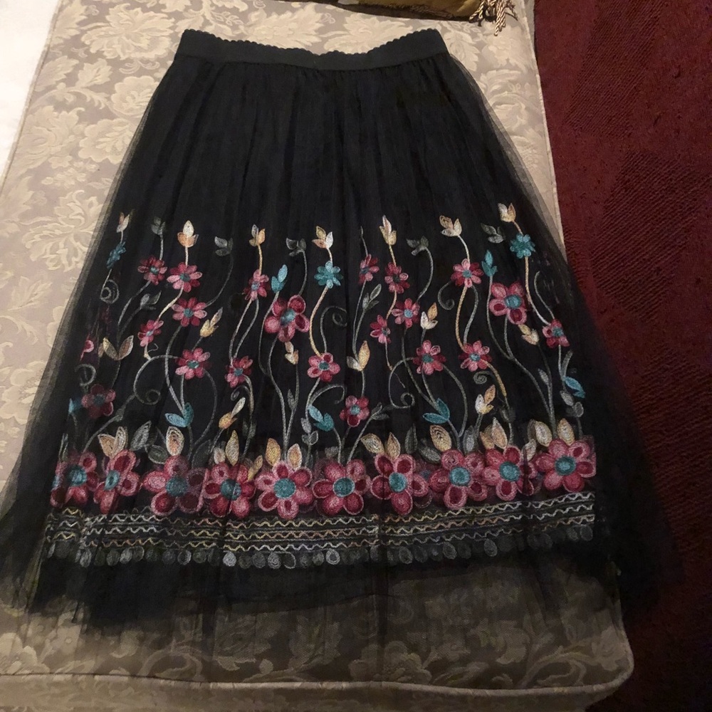 Black sheer skirt